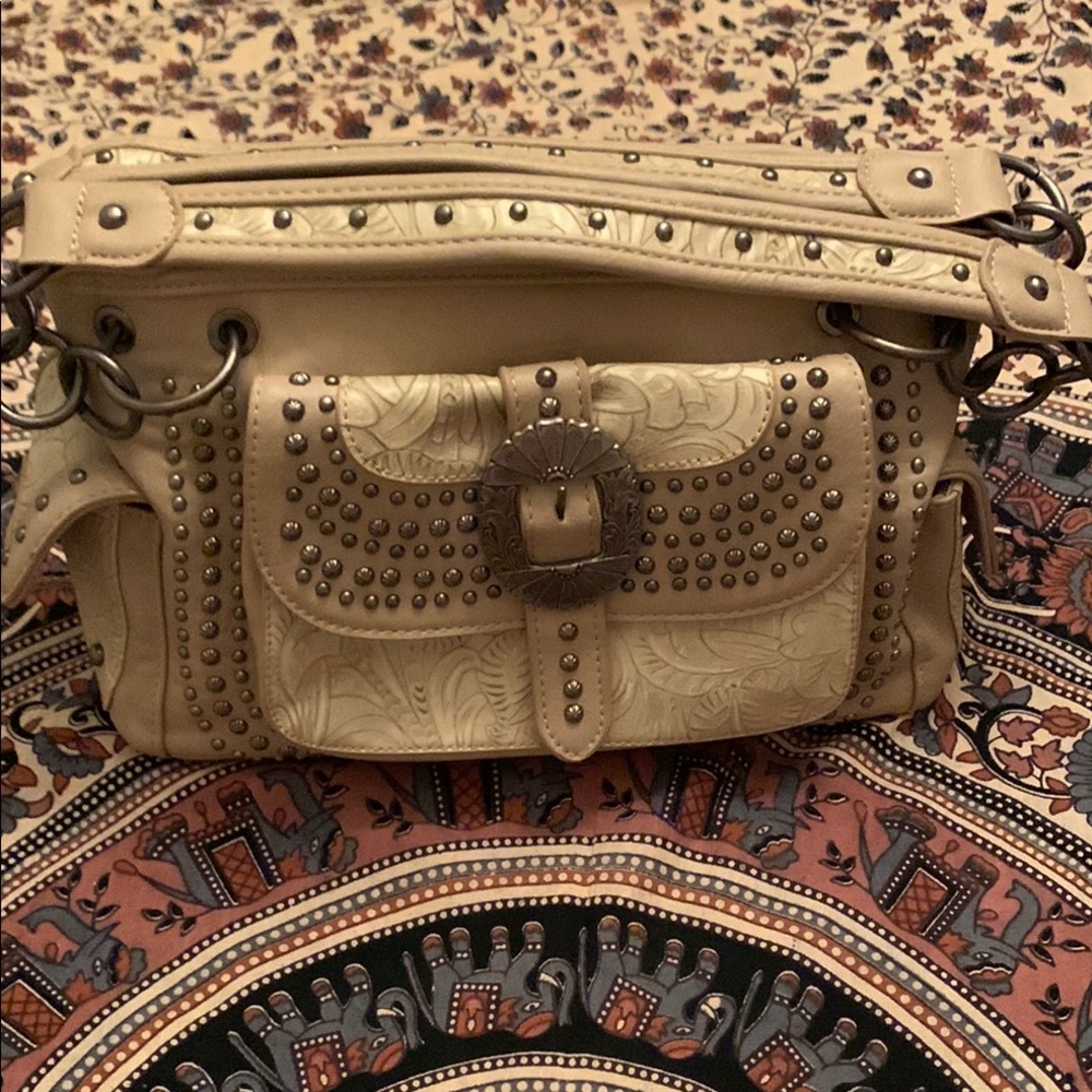 Montana West Double Handle Satchel with Matching Tri-Fold Wallet